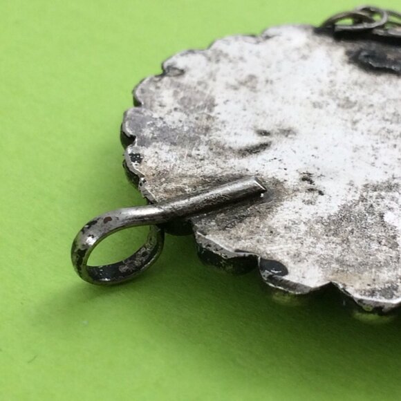 Handpainted Ferret Pendant Silvertone Metal Long Pet Artisan Danglers Polecat - Picture 8 of 11